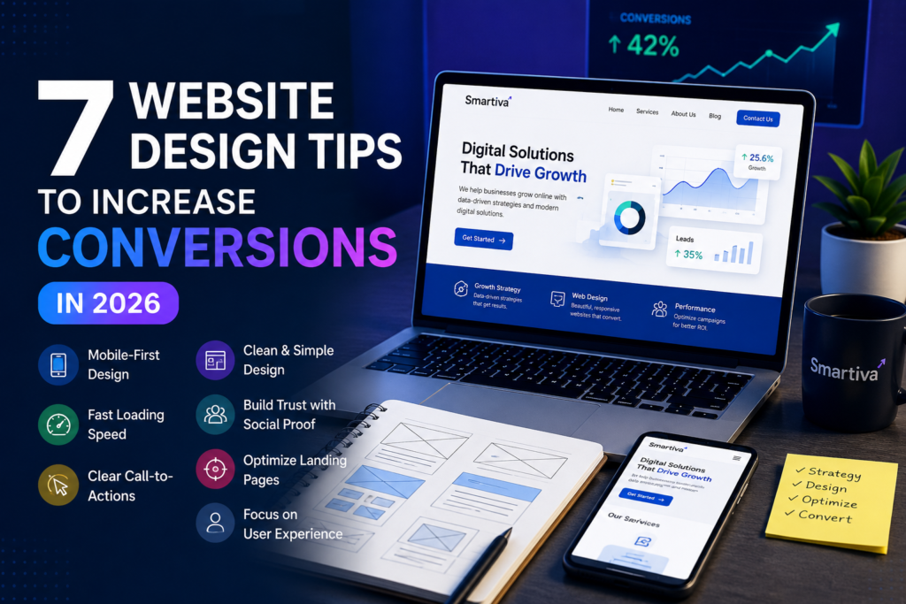 7 Website Design Tips to Increase Conversions in 2026 wedsite design tips